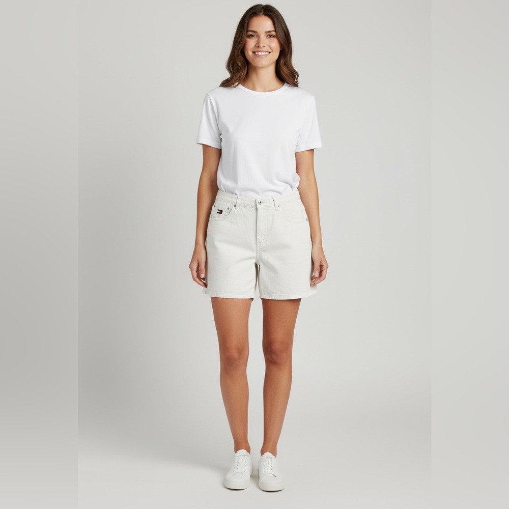 Tommy Hilfiger Vintage 90s White Jean Shorts